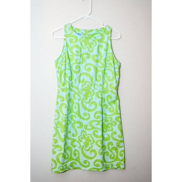 Chickabiddy womens summer tank dress green blue 8 - Picture 1 of 4
